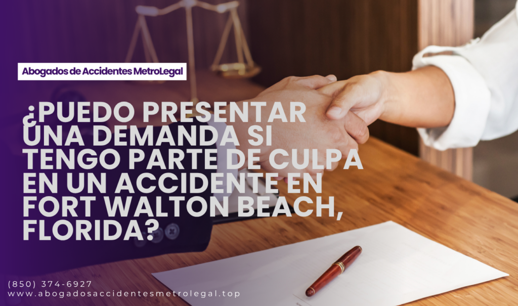 puedo demandar con parte de culpa Fort Walton Beach