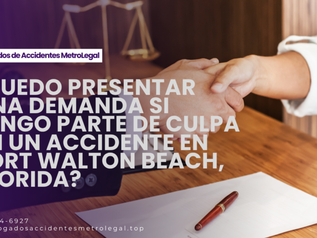 ¿Puedo presentar una demanda si tengo parte de culpa en un accidente en Fort Walton Beach, Florida?